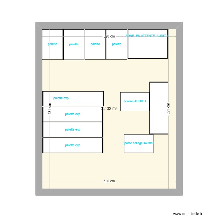 BR 09 2024. Plan de 1 pièce et 32 m2