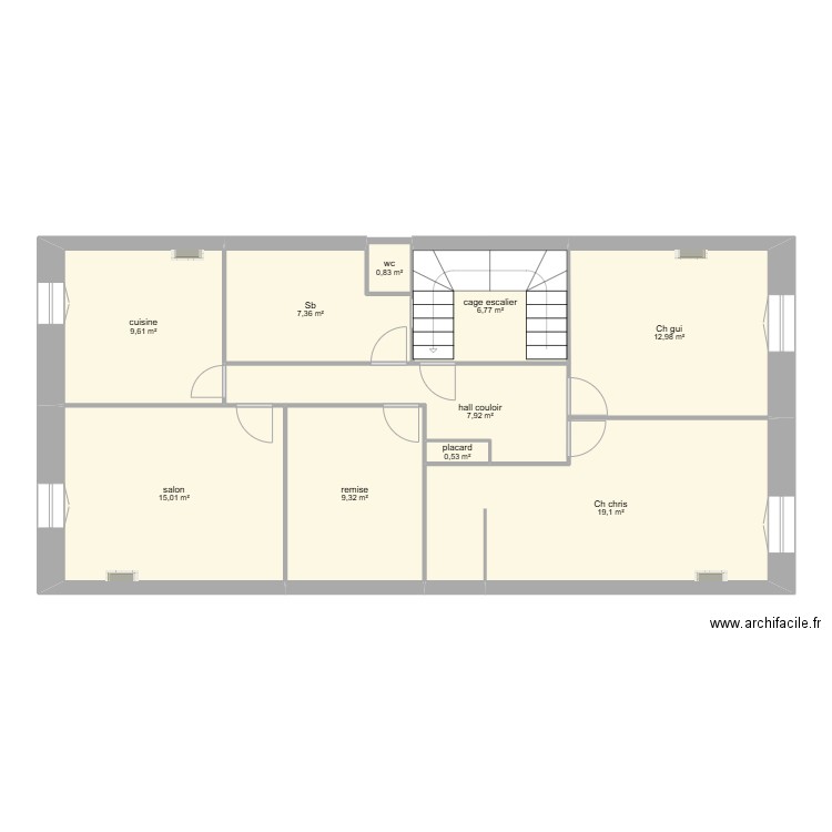 St Jo V1. Plan de 10 pièces et 89 m2