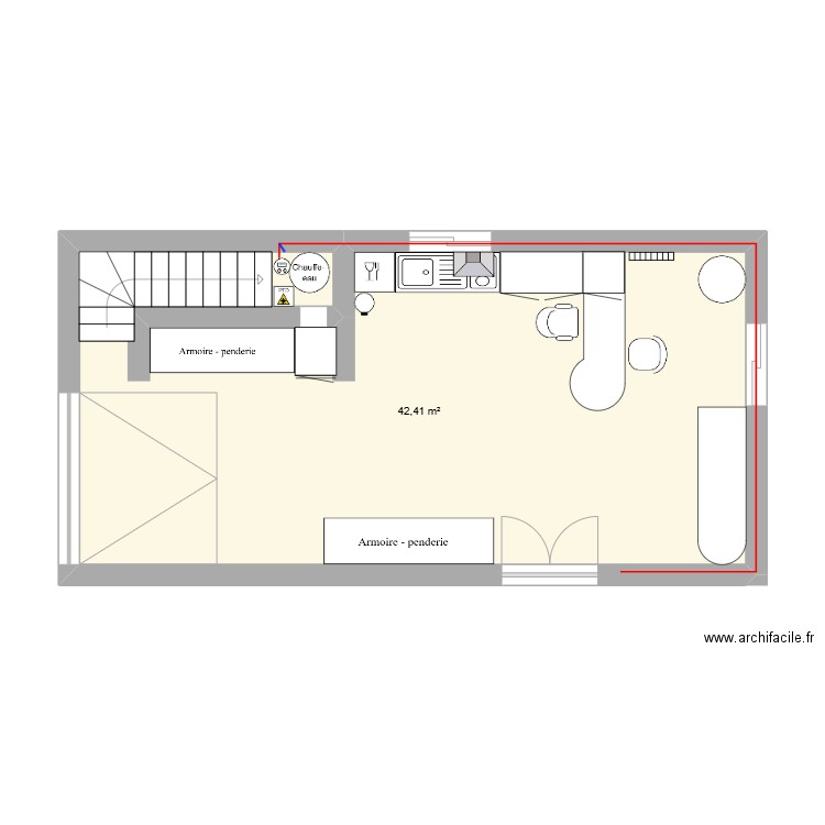 atelier40m2. Plan de 8 pièces et 137 m2