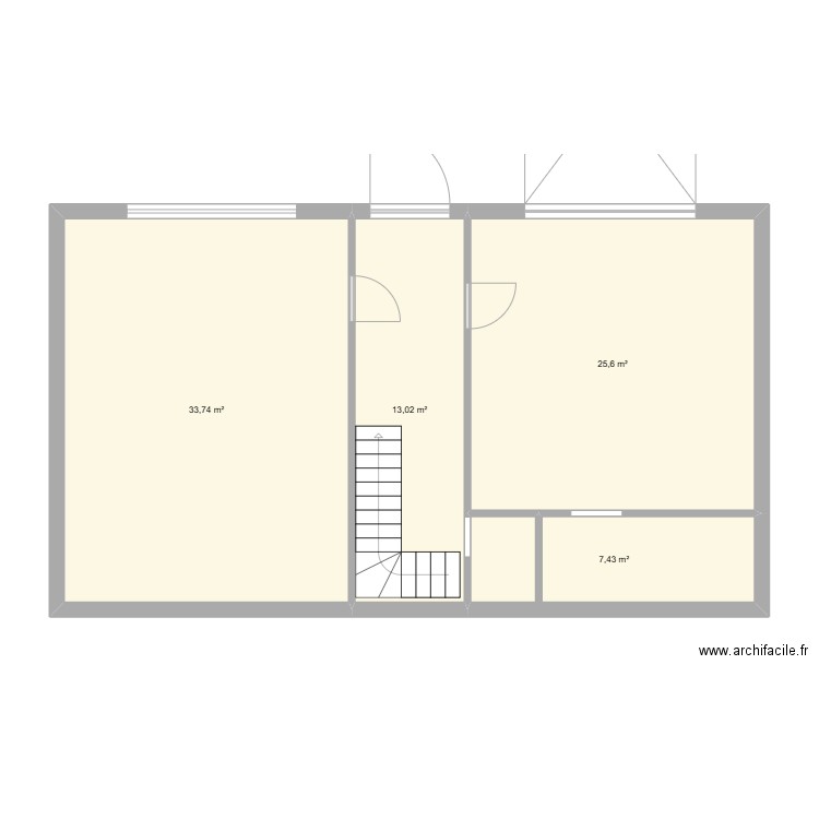 Arthur Defoin. Plan de 4 pièces et 80 m2