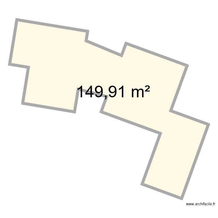 Maison initiale. Plan de 1 pièce et 150 m2