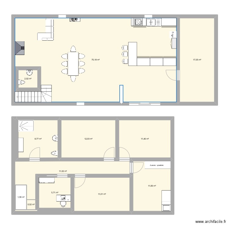 maison. Plan de 12 pièces et 171 m2