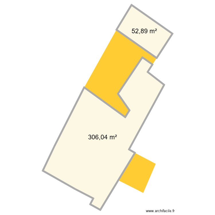 hangar. Plan de 2 pièces et 359 m2