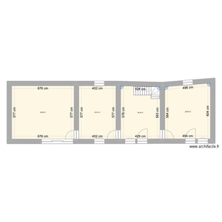 respaj. Plan de 4 pièces et 115 m2