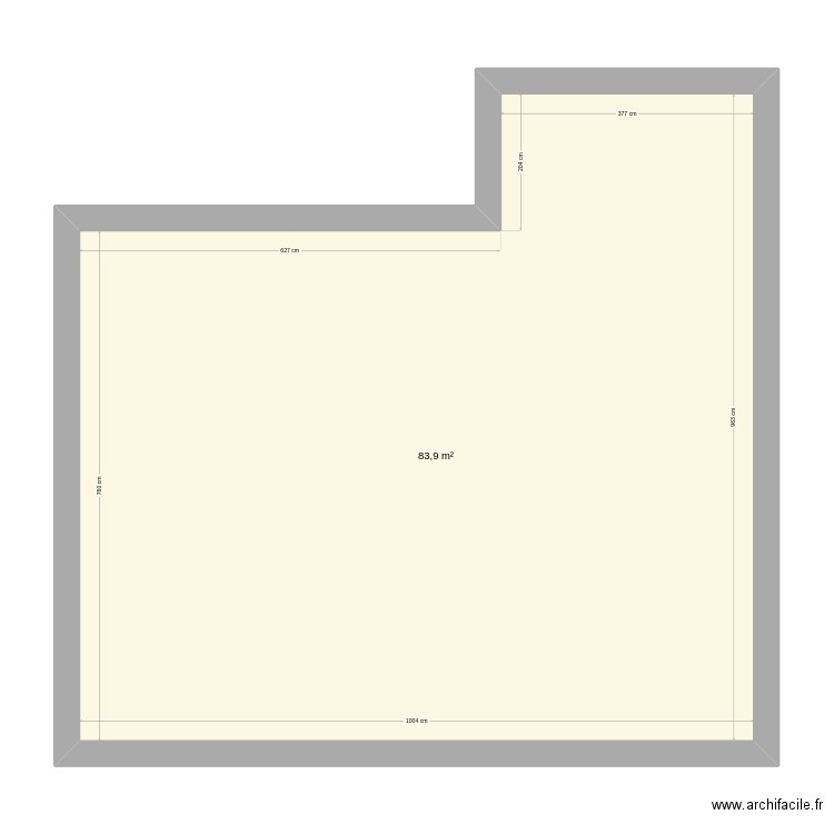 Maison. Plan de 1 pièce et 84 m2