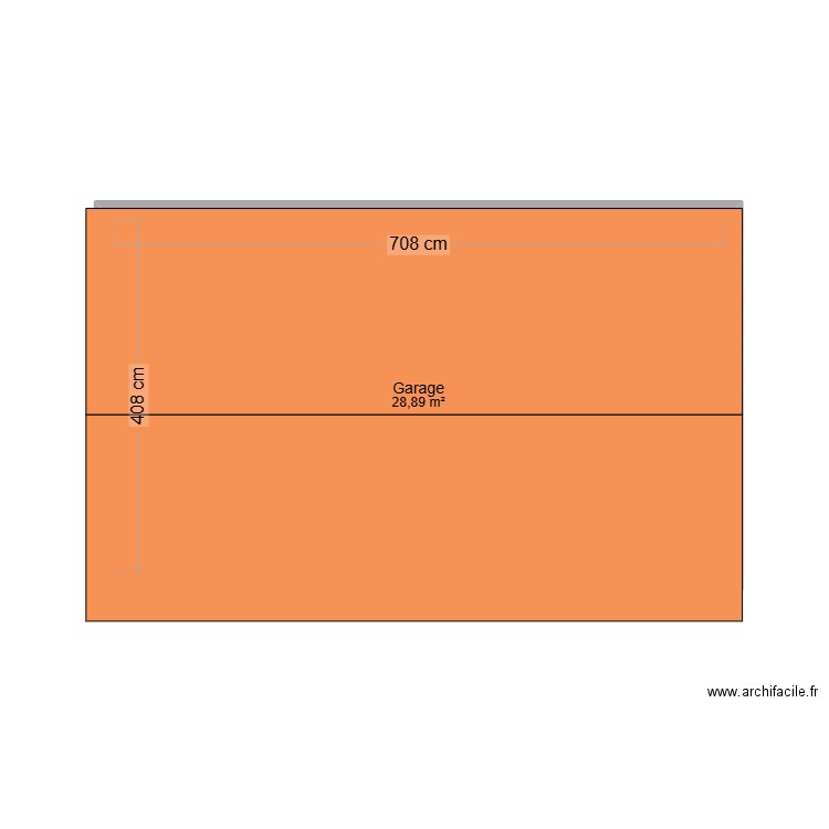 garage 1. Plan de 1 pièce et 29 m2