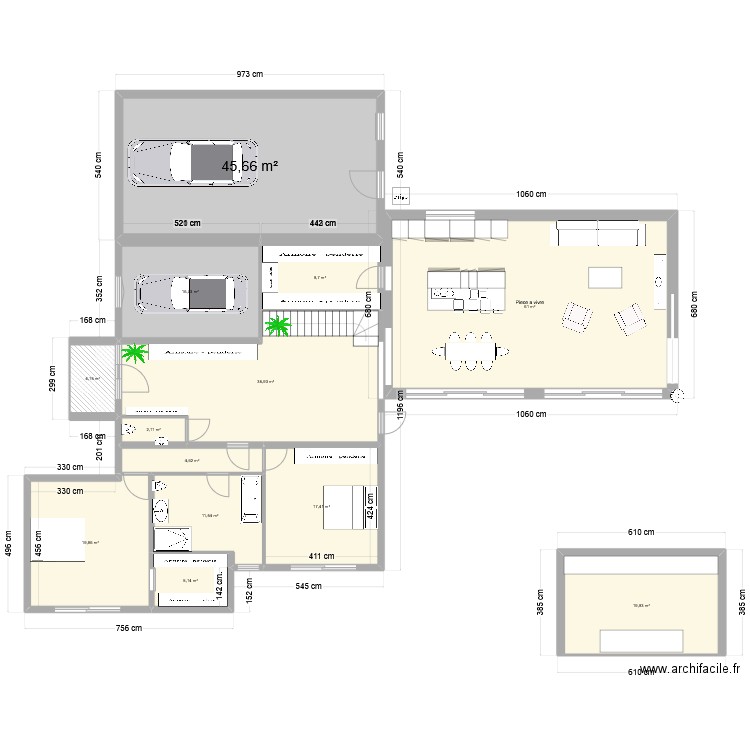 Prejet Resty Ange. Plan de 15 pièces et 326 m2