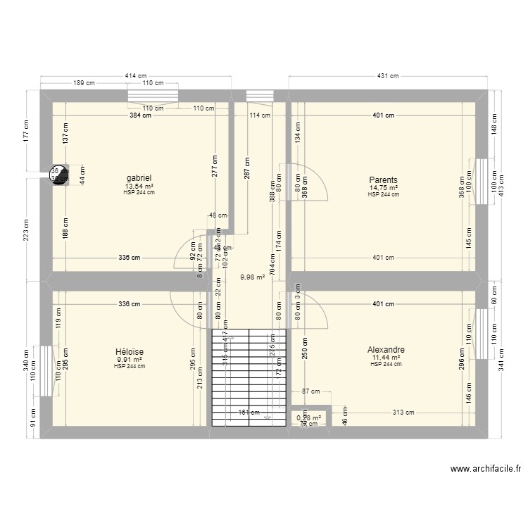 1er. Plan de 6 pièces et 60 m2