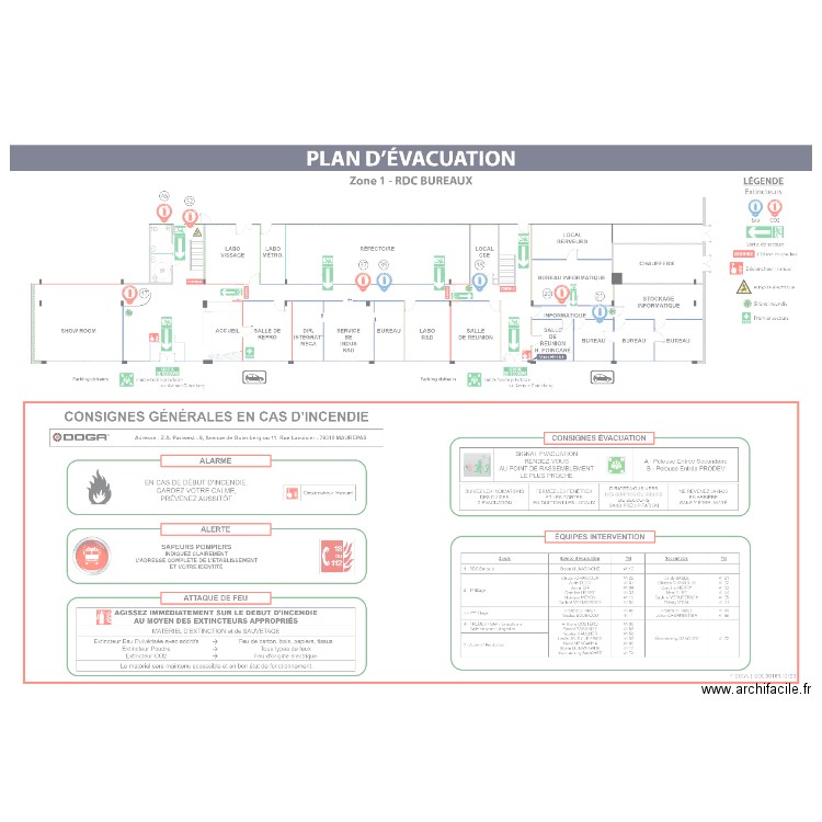 Plan RDC. Plan de 0 pièce et 0 m2