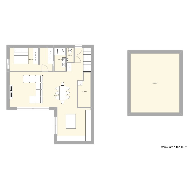 17 impasse des arums V3. Plan de 6 pièces et 134 m2