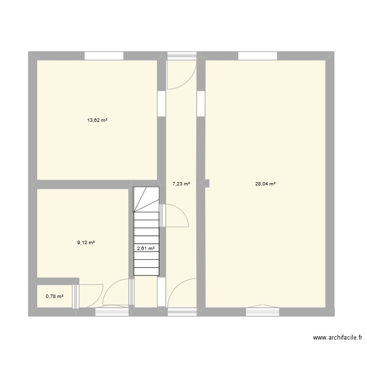 Maison chez moi Origine. Plan de 6 pièces et 61 m2