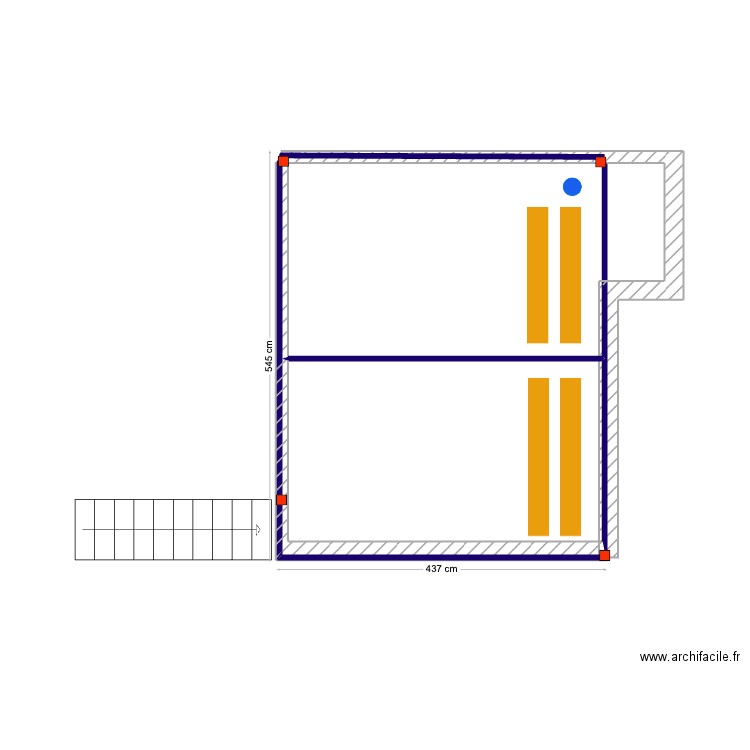 Ortais v2. Plan de 1 pièce et 10 m2