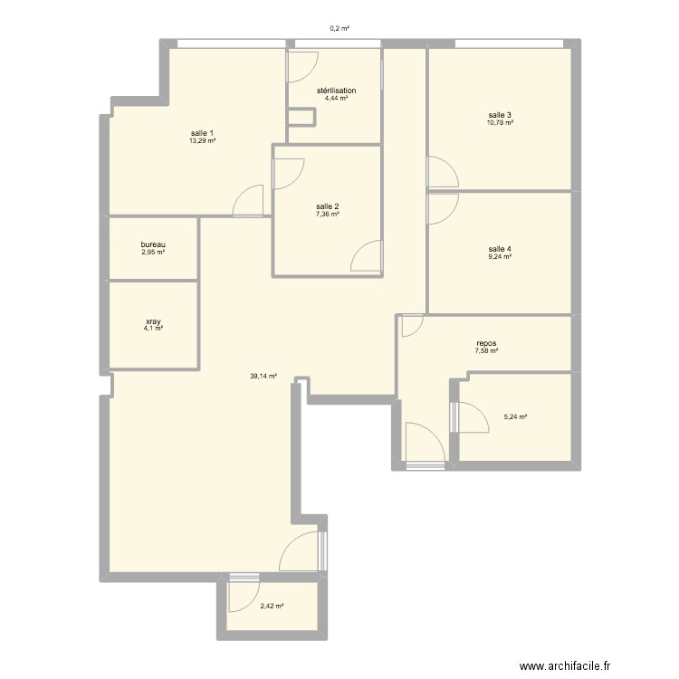 plan 2d 3. Plan de 12 pièces et 107 m2