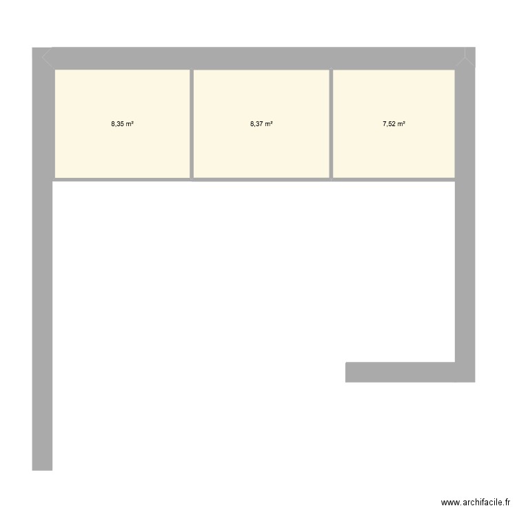 ardeche 3. Plan de 3 pièces et 24 m2