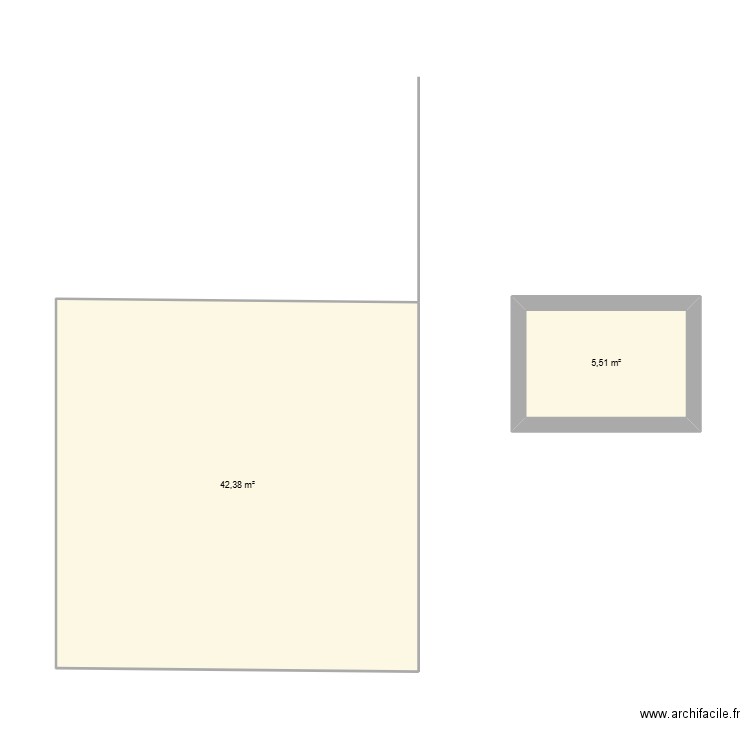 Projet. Plan de 2 pièces et 48 m2