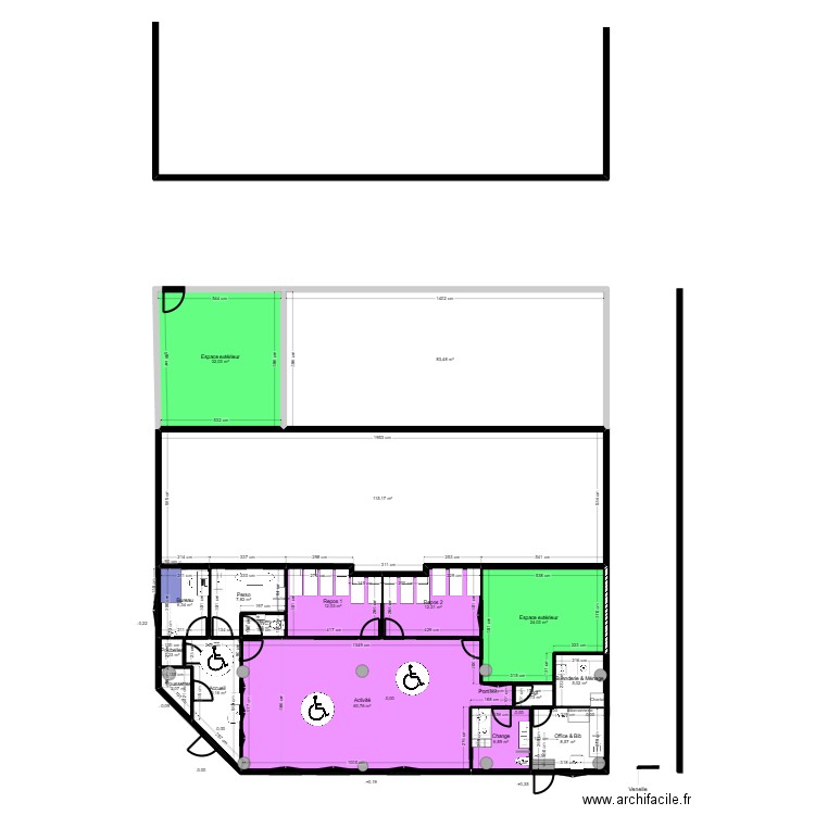 Fontenay Projet Version 2. Plan de 17 pièces et 391 m2