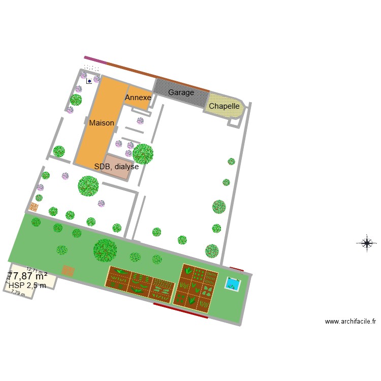 MarcillatMaison 24Maitrise_Cadastre. Plan de 1 pièce et 78 m2