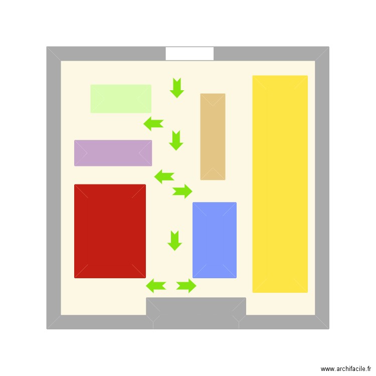 Gamm vert . Plan de 8 pièces et 25 m2