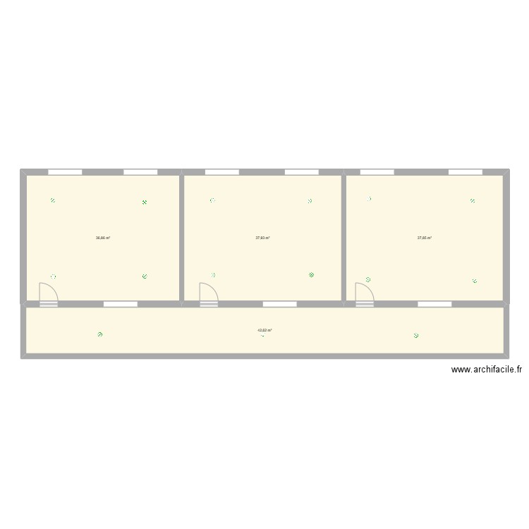 MADRASA. Plan de 4 pièces et 155 m2