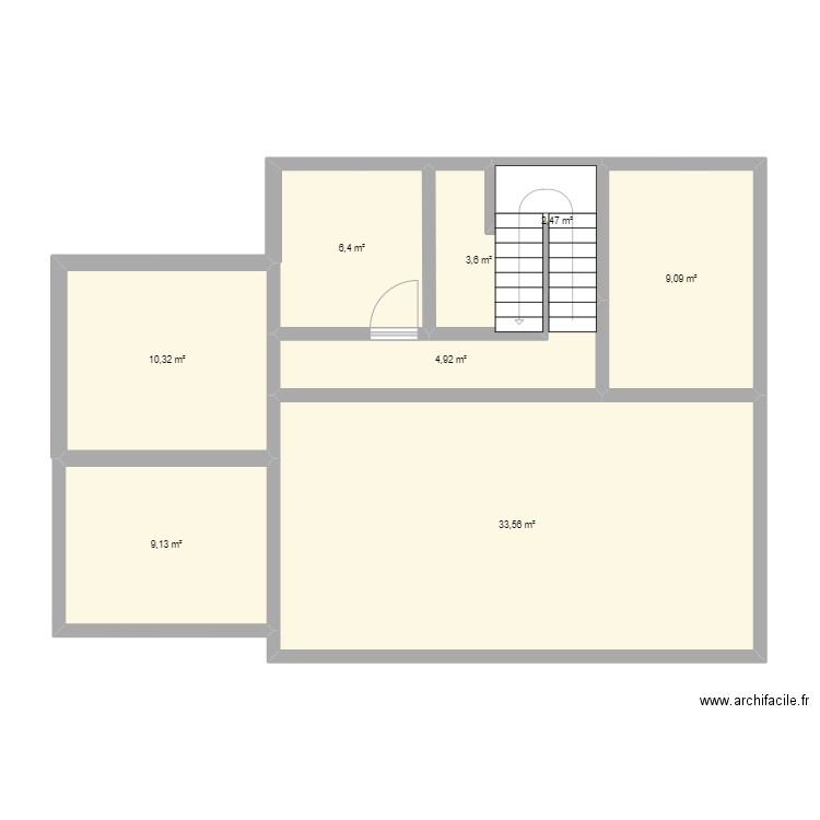 test. Plan de 8 pièces et 79 m2