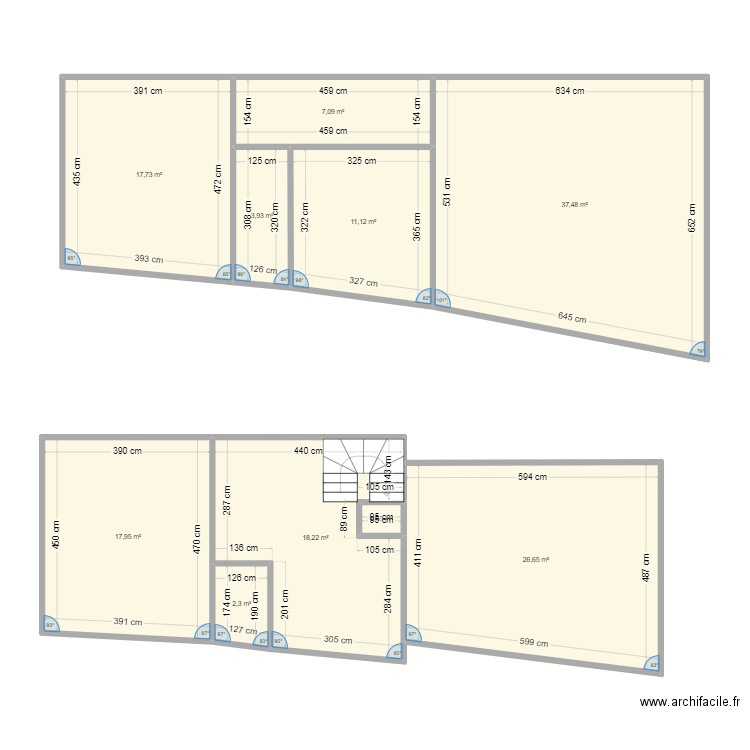 Bazoches. Plan de 10 pièces et 143 m2