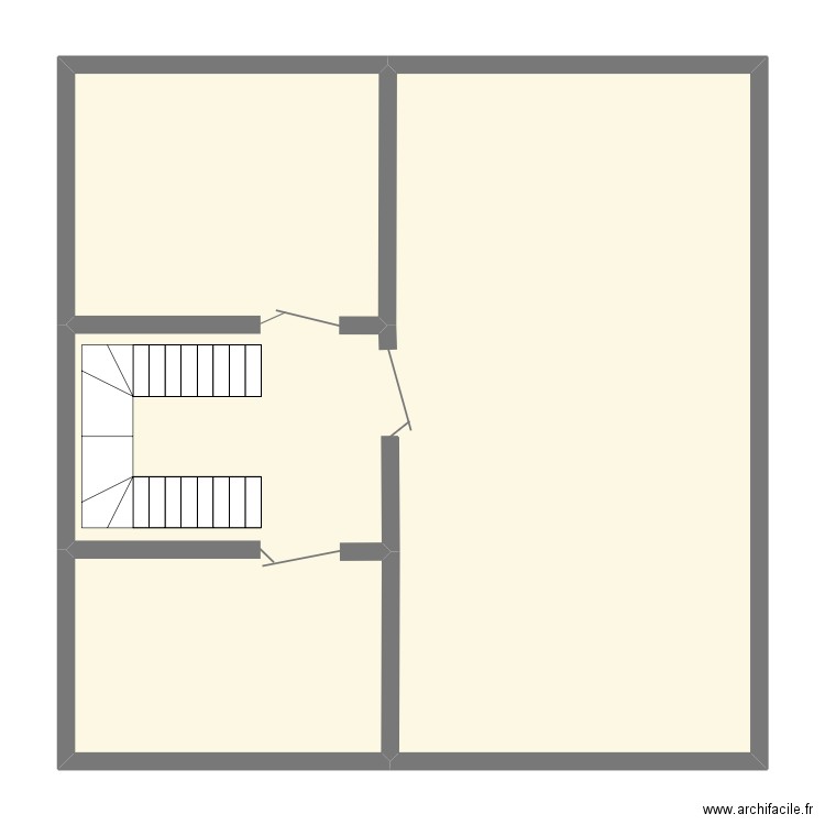 Plan 3 symétrie droit . Plan de 1 pièce et 108 m2