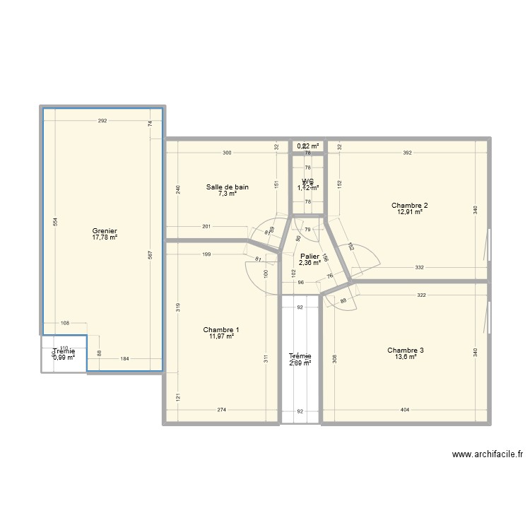 stanim2. Plan de 9 pièces et 71 m2