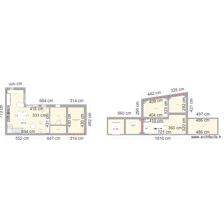 essai nif naf barnabé conservé V3. Plan de 13 pièces et 159 m2