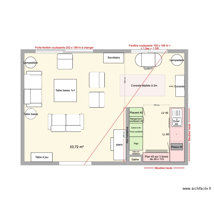 solution 2ter. Plan de 2 pièces et 34 m2