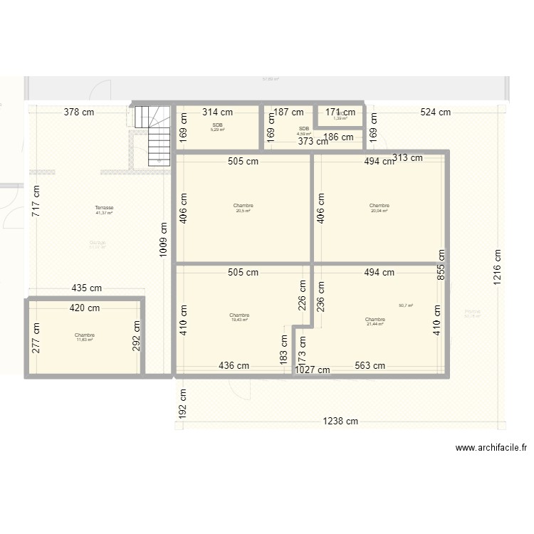 cb 2nv. Plan de 23 pièces et 472 m2