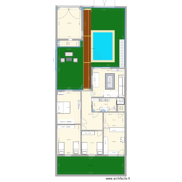 BI 21807 - maison dali s3. Plan de 13 pièces et 250 m2