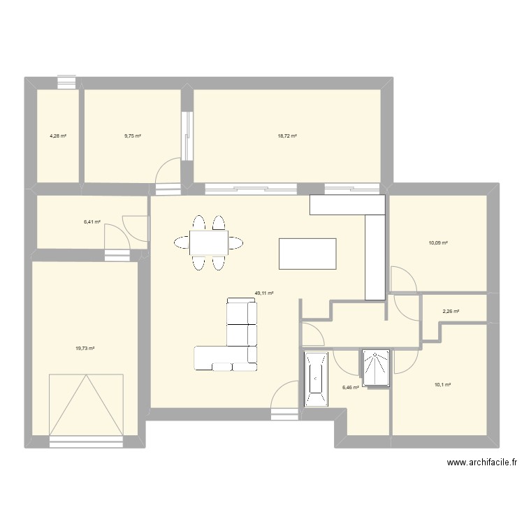 Maison v2. Plan de 10 pièces et 137 m2