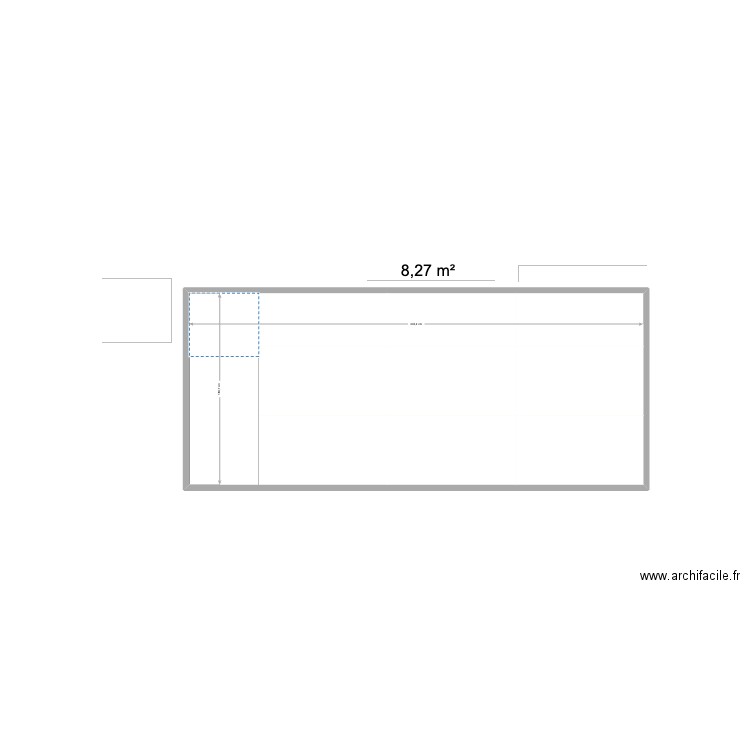 Cave. Plan de 1 pièce et 8 m2