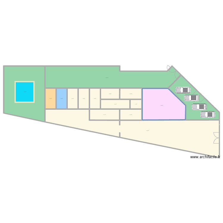 appart 2510A. Plan de 16 pièces et 959 m2