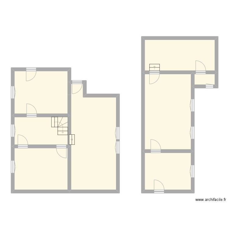 ROBARD ETAGE. Plan de 8 pièces et 114 m2