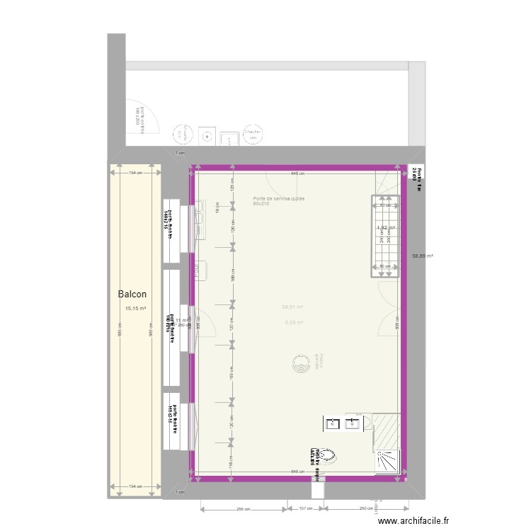 Plan 0.4.3. Plan de 6 pièces et 200 m2