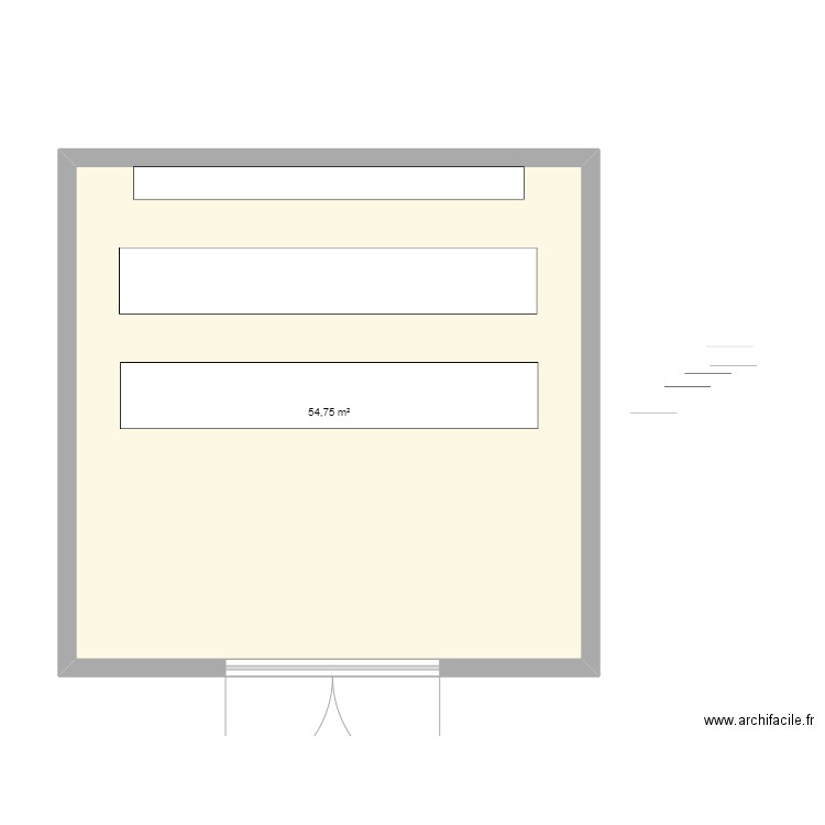 Magasin IF 2. Plan de 1 pièce et 55 m2