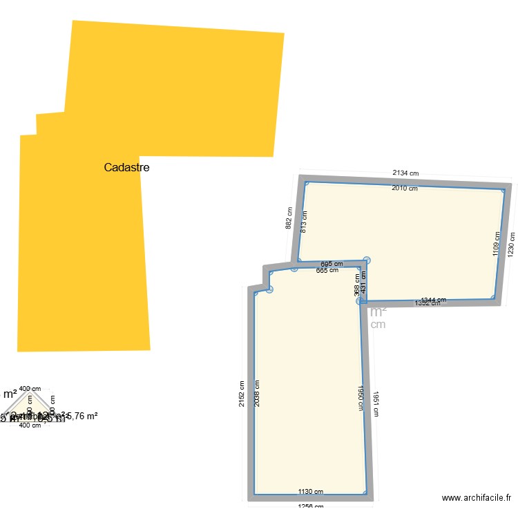 plan maison. Plan de 2 pièces et 901 m2