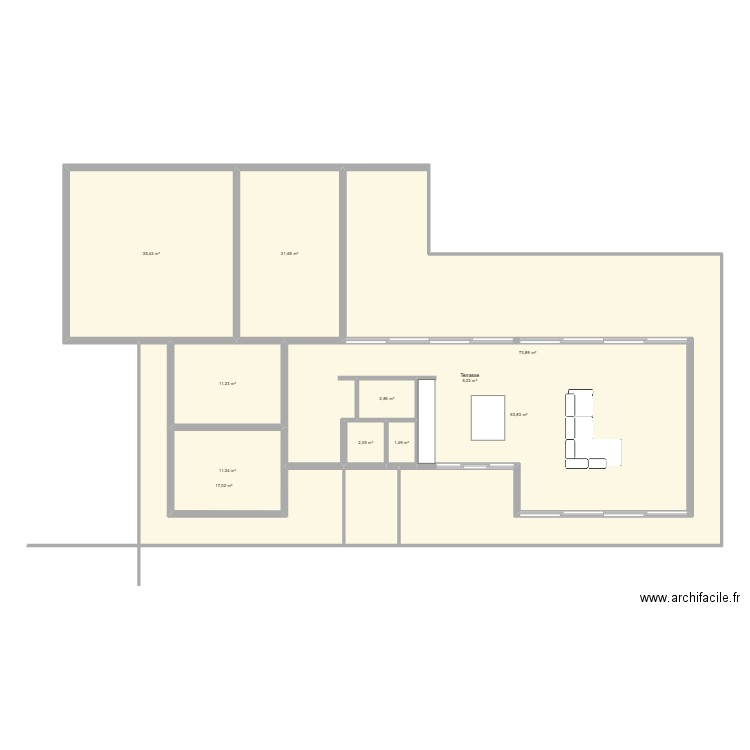 cataleya 2. Plan de 11 pièces et 246 m2