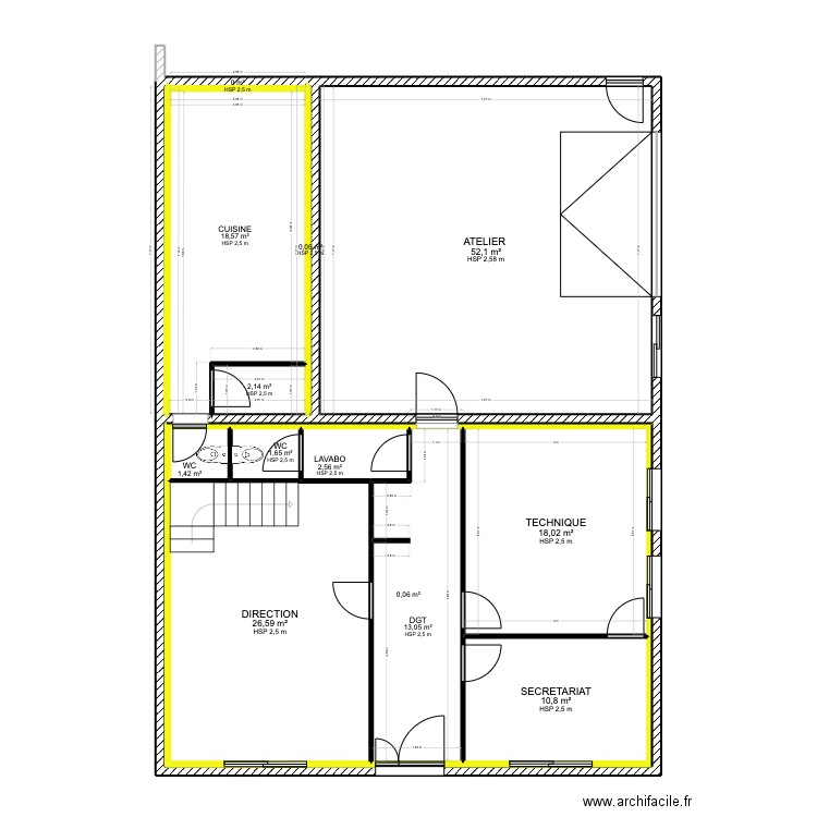 boulazac 7. Plan de 14 pièces et 227 m2