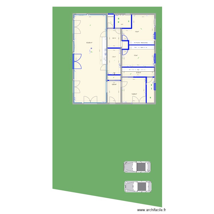 Castelginest 11 elec. Plan de 13 pièces et 151 m2