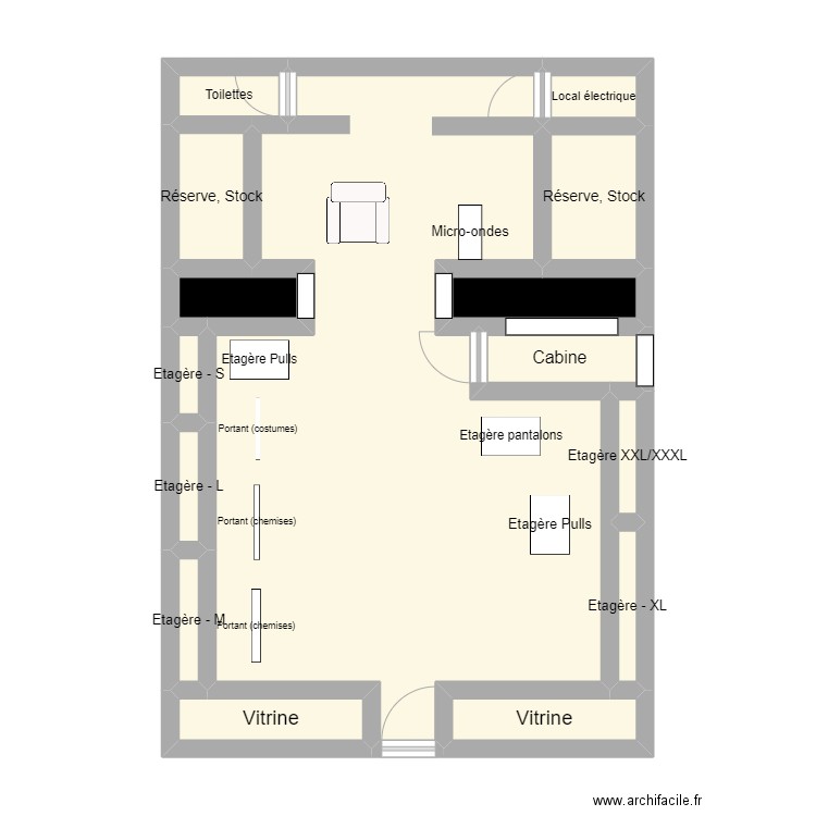 Plan Amaneo. Plan de 15 pièces et 57 m2