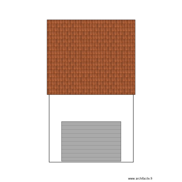 Garage (Vue de façe). Plan de 0 pièce et 0 m2