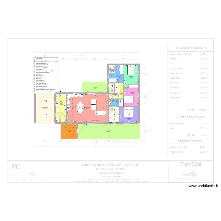 PLAN MELVIN. Plan de 15 pièces et 194 m2