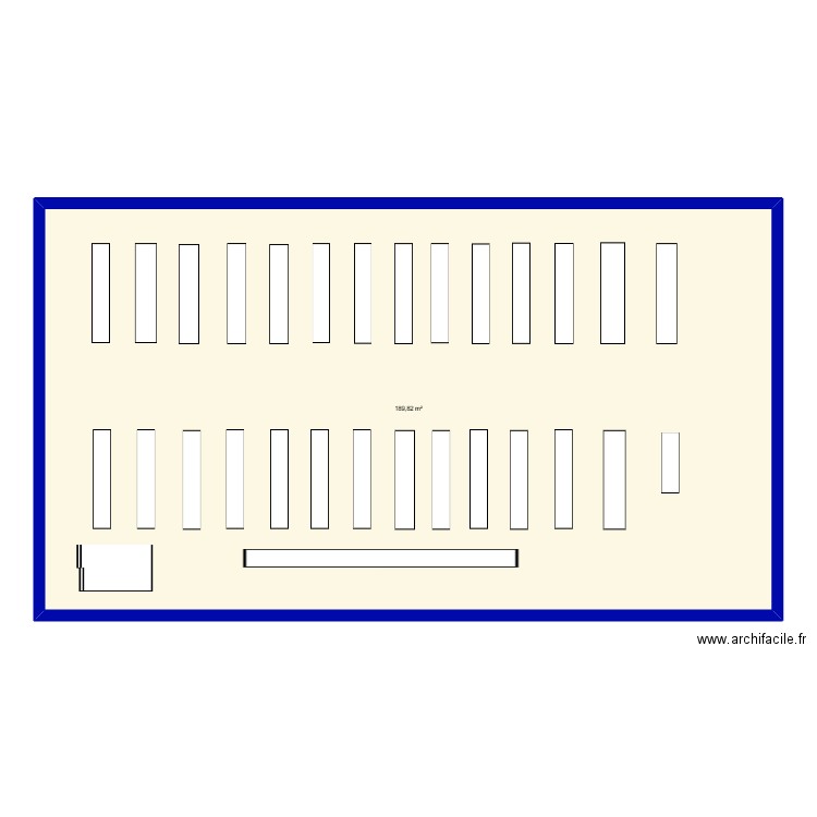 B&M nevers. Plan de 1 pièce et 190 m2