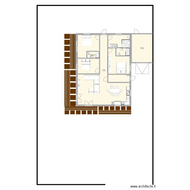 Algarve 1. Plan de 3 pièces et 143 m2