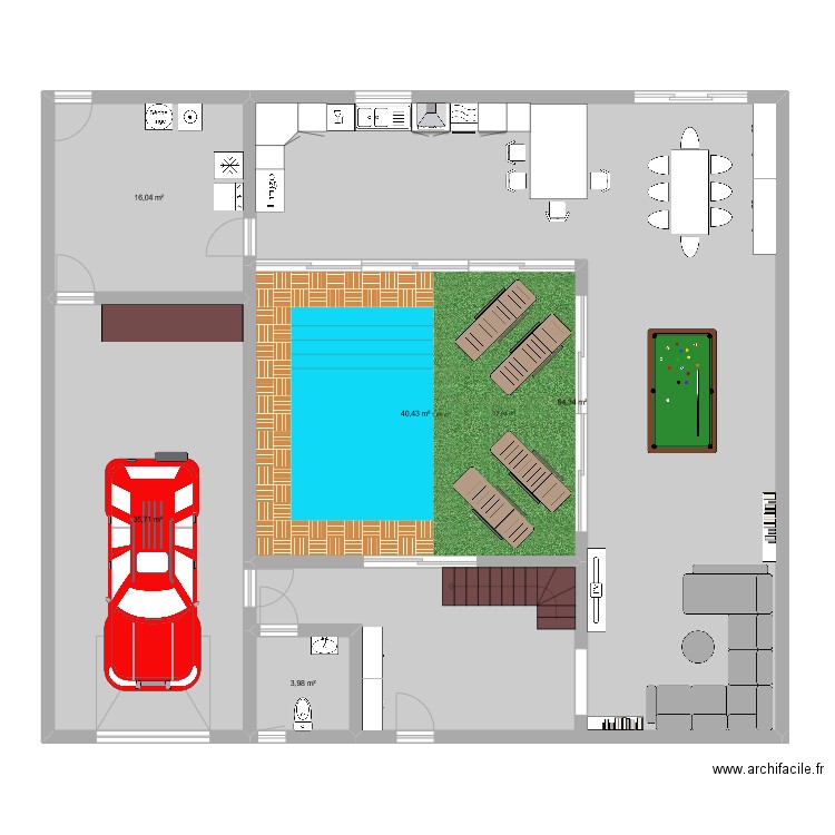 Maison Romaine avec toiture 1. Plan de 23 pièces et 568 m2