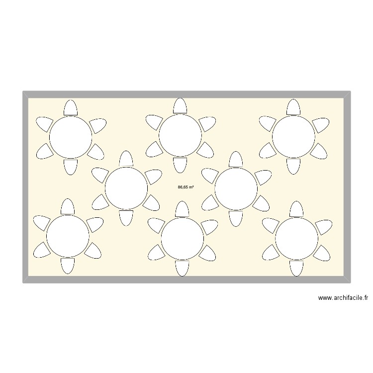 plan tables mariage. Plan de 1 pièce et 87 m2