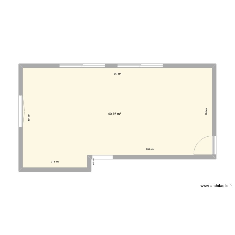 chalet Domancy yavuz. Plan de 1 pièce et 41 m2