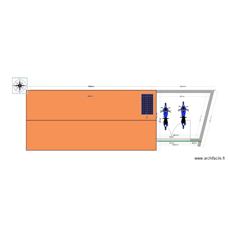 extension garage. Plan de 0 pièce et 0 m2